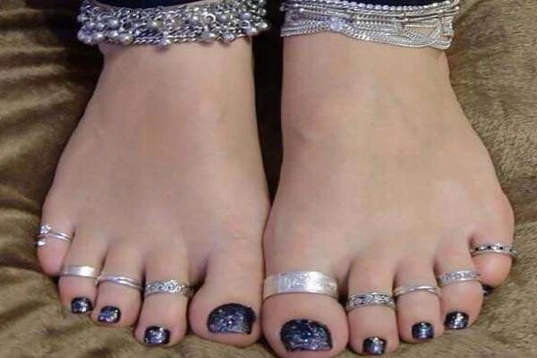 4 x Silver Plated Toe Rings Women Girls Foot Ring Charm Ethnic Wear  Adjustable | eBay