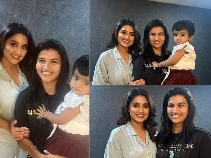 Sridevi Ashok with Sneha:சின்னத்திரை நடிகை ஸ்ரீதேவி அசோக், நடிகை சினேகாவுடன் எடுத்த செல்ஃபிக்களை இன்ஸ்டா பக்கத்தில் பதிவிட்டுள்ளார்.