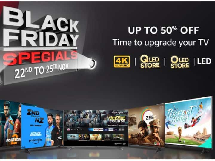 Read more about the article 25 नवंबर तक अमेजन पर चल रही है ब्लैक फ्राइडे सेल,खरीदें पसंद का टीवी 50% तक के डिस्काउंट पर