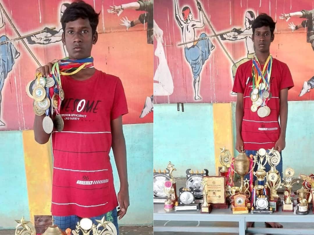 Thanjavur Youth Foot Ball Player AshwinRaj is being inspiration for many know more details TNN தன்னம்பிக்கை, திறமை, முயற்சியால் சாதனை மேல் சாதனை படைக்கும் தஞ்சை மாணவர்..!