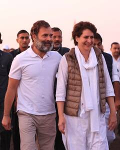 PHOTO : भारत जोडो यात्रेत राहुल गांधी यांना प्रियांका गांधी यांची साथ