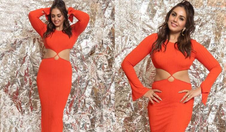Huma Qureshi Bold Photos: huma qureshi shares desi look with orange dress for entertainment Photo: હુમાનો ડબલ ધમાકો, પોતાનો ફેવરેટ ડ્રેસ પહેરીને આપ્યા પૉઝ, કેપ્શનમાં લખ્યું - ફેસ્ટિવ વાઇબ્સ ઓન્લી......