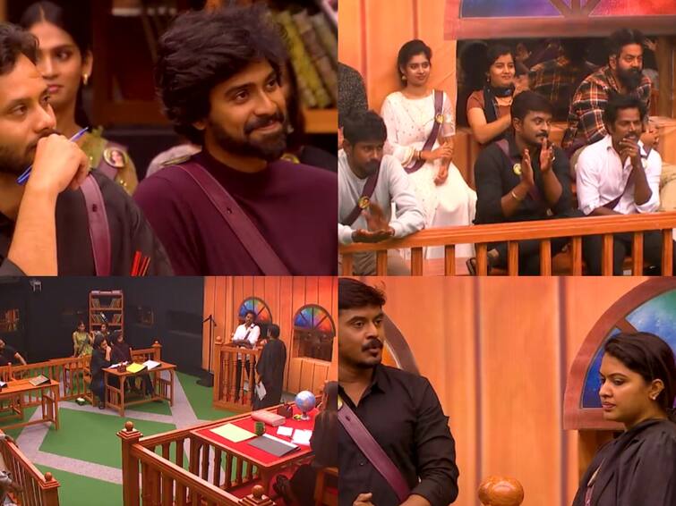 Bigg Boss 6 Tamil day 47 public welfare case hearing on Bigg boss court task Bigg Boss 6 Tamil :  தனியாக உட்கார சொன்ன குயின்ஸி.. கடுப்பான மணி.. பிக்பாஸில் சம்பவம் இருக்கு?