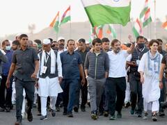 Priyanka Gandhi Participates In Bharat Jodo Yatra For Second Consecutive Day With Son Raihan Vadra — IN PICS