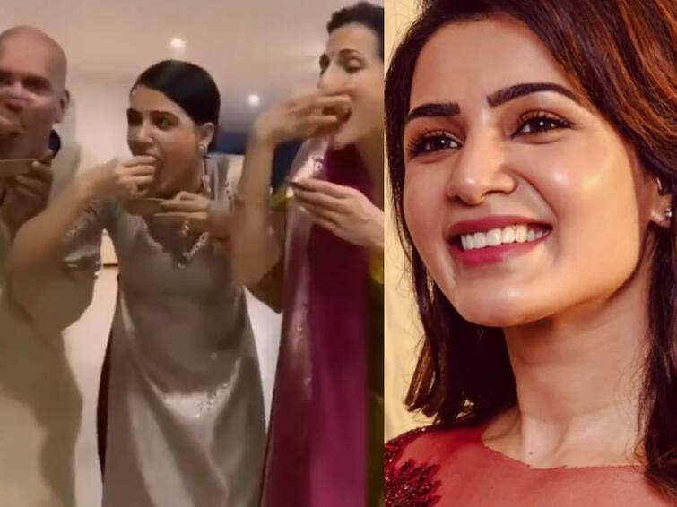 Throwback Video when Samantha enjoyed pani puri like a true foodie video goes viral Samantha Throwback: நண்பர்களுடன் குறும்பான பானிபூரி டயட்... கலகலப்பான சமந்தாவை மிஸ் செய்யும் ரசிகர்கள்..!