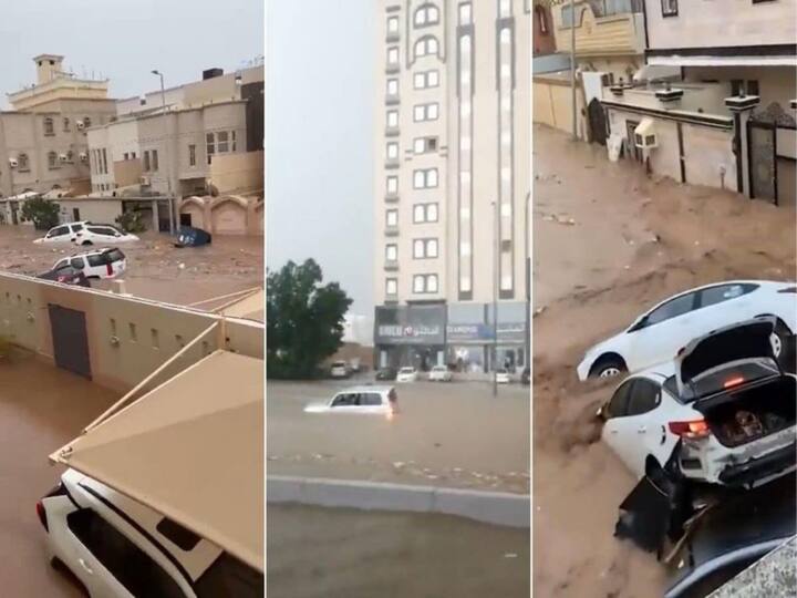 Saudi Arabia Floods Two dead flights delayed after heavy rains In Jeddah Check Details Saudi Arabia Floods: ఎడారి దేశంలో వరద బీభత్సం- 13 ఏళ్ల నాటి సీన్‌ రిపీట్‌!
