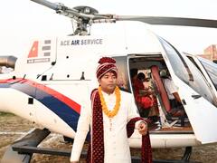 दुल्हनिया लेने हेलीकॉप्टर से पहुंचे दूल्हे राजा, चेहरे पर दिखी खुशी तो एक बात ने झकझोरा