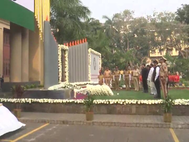The Mumbai terror attacks began on November 26 and lasted until November 29, 2008. A total of 166 people, including several foreign nationals, died and more than 300 were wounded. Maharashtra Governor Bhagat Singh Koshyari, CM Eknath Shinde, and Deputy CM Devendra Fadnavis at Police Memorial. (Source: ANI)