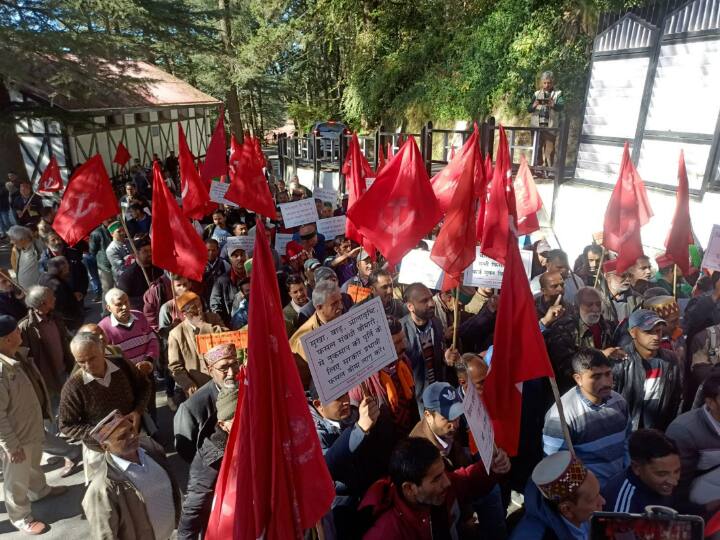 Constitution Day 2022 Samyukt Kisan Morcha Protest on Constitution Day in Shimla in Himachal Pradesh ann Constitution Day 2022: शिमला में संविधान दिवस पर संयुक्त किसान मोर्चा का राजभवन मार्च, केंद्र सरकार से की MSP की मांग