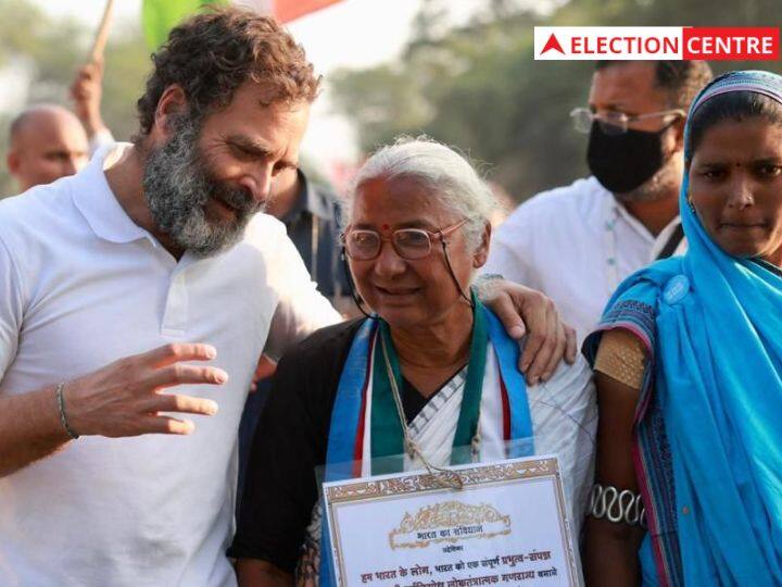 ABP News C-Voter Survey on Will Rahul Gandhi's photo with Medha Patkar help or harm Congress in the gujarat elections ABP C Voter Survey: मेधा पाटकर के साथ राहुल गांधी की तस्वीर से कांग्रेस को फायदा या नुकसान? लोगों ने बताया सच