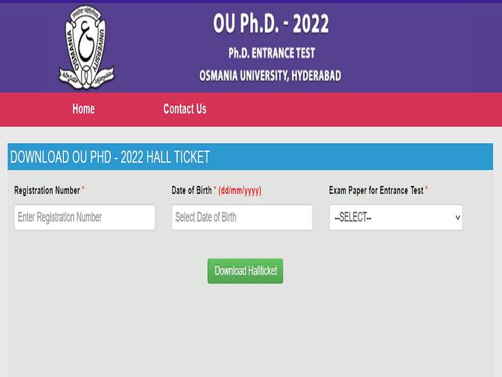 Osmania university has released ou phd exam halltickets, Download now OU Phd: వెబ్‌సైట్‌లో ఓయూ పీహెచ్‌డీ ప్రవేశ పరీక్షల హాల్ టికెట్లు, పరీక్ష షెడ్యూలు ఇదే!