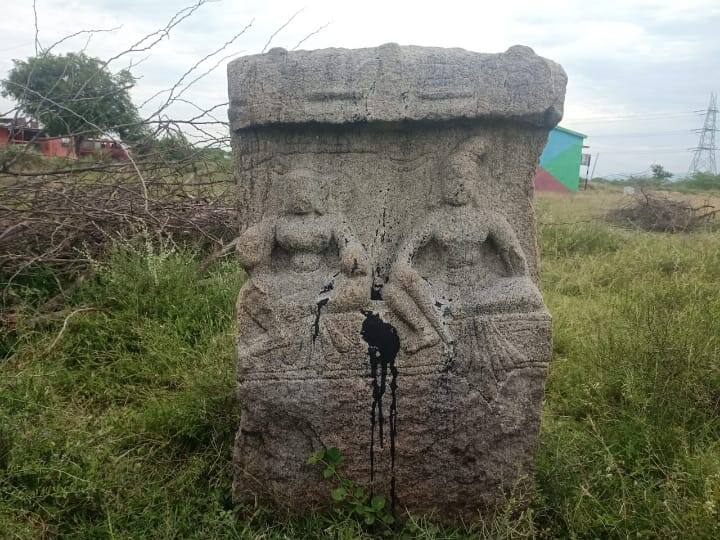 madurai: nadukal stone sculpture dating back to the 16th century AD has been discovered in Madurai TNN மதுரையில் கி.பி 16ம் நூற்றாண்டைச் சேர்ந்த நடுகல் சிற்பம் கண்டுபிடிப்பு