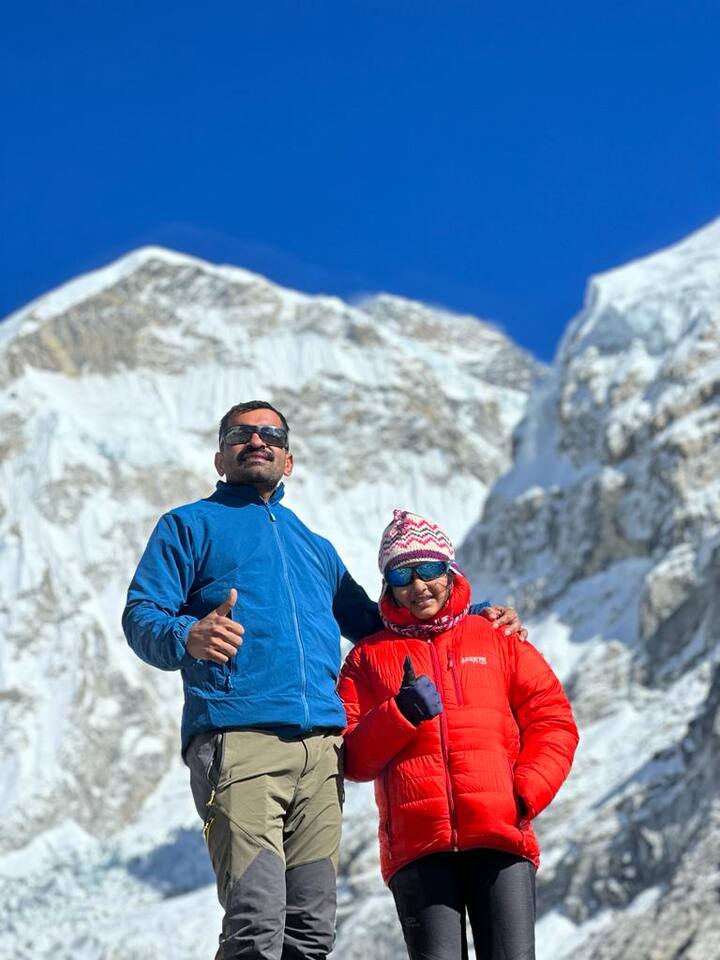 पुणे ग्रामीणच्या स्थानिक गुन्हे शाखेचे पोलीस उपनिरीक्षक यांनी आपल्या मुलीसह एवरेस्ट बेस कँप सर केला