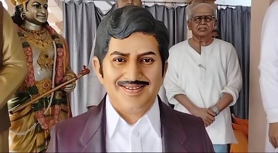 Super Star Krishna Statue| సూపర్ స్టార్ కృష్ణ మైనపు విగ్రహాం తయారీ| DNN | ABP Desam