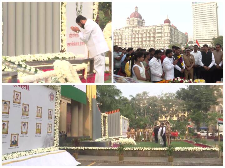 Maharashtra Governor Bhagat Singh Koshyari, Chief Minister Eknath Shinde, and Deputy CM Devendra Fadnavis on Friday paid tribute to the victims of the 26/11 attacks.