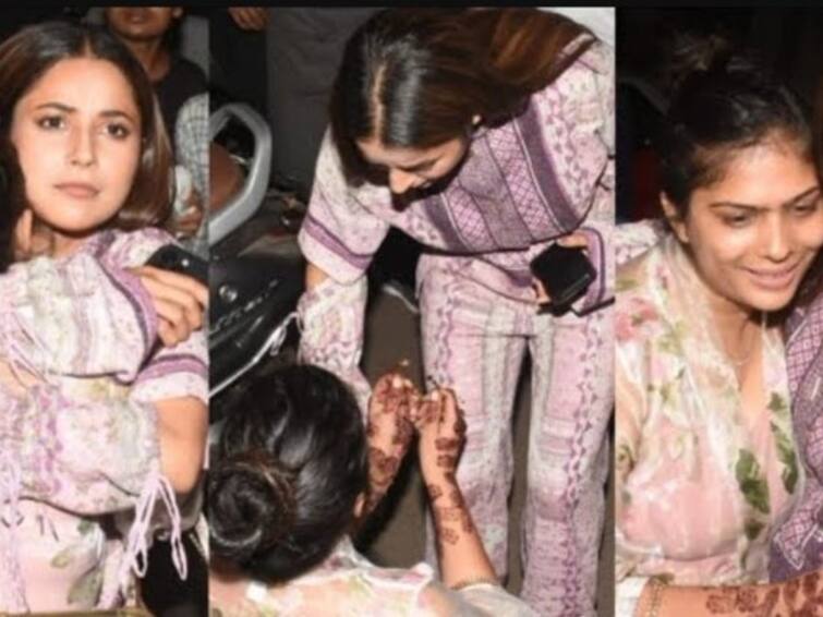 Shehnaaz Gill Gives Tearful Fan A Kiss And Pushes Away Security As She Accepts Gift Shehnaaz Gill Kisses Sobbing Fan And Pushes Security Aside. Watch