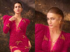 Kriti Sanon In A Pink Sequin Dress Gives A Disco Vibe - SEE PICS