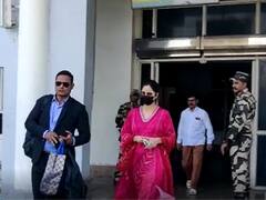 जोधपुर एयरपोर्ट पर स्पॉट हुईं कैटरीना कैफ, लाल रंग के सूट में लग रही थीं बेहद दिलकश