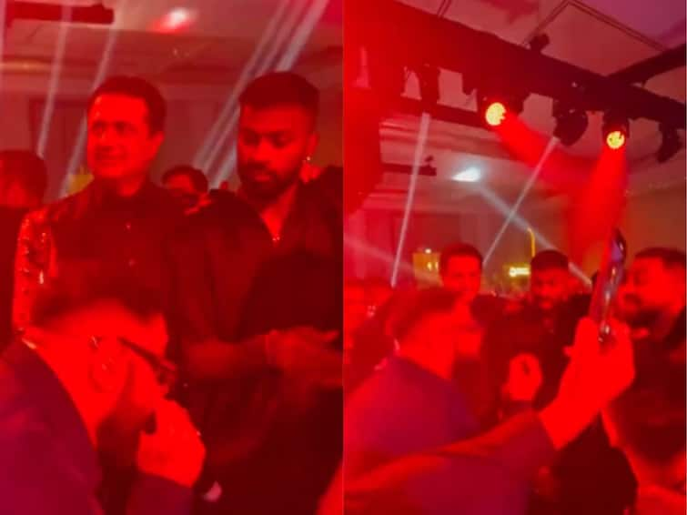 Watch Video MS Dhoni PARTIES with Badshah and Hardik Pandya in Dubai,  Watch Video: प्रसिद्ध रॅपर बादशाहच्या 'काला चष्मा' गाण्यावर धोनी-पांड्याचा जबरदस्त डान्स