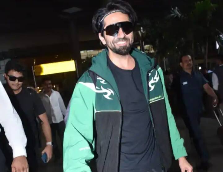 Ayushmann Khurrana At Airport: ਬਾਲੀਵੁੱਡ ਅਭਿਨੇਤਾ ਆਯੁਸ਼ਮਾਨ ਖੁਰਾਨਾ ਇਨ੍ਹੀਂ ਦਿਨੀਂ ਆਪਣੀ ਫਿਲਮ 'ਐਨ ਐਕਸ਼ਨ ਹੀਰੋ' ਨੂੰ ਲੈ ਕੇ ਚਰਚਾ 'ਚ ਹਨ। ਅਦਾਕਾਰਾ ਨੂੰ ਹਾਲ ਹੀ 'ਚ ਏਅਰਪੋਰਟ 'ਤੇ ਦੇਖਿਆ ਗਿਆ।