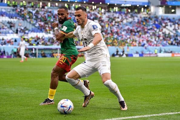 Cameroon scores back-to-back goals to tie Serbia 3-3