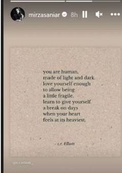 Sania Mirza-Shoaib Malik: ਖੁਦ ਨੂੰ ਬ੍ਰੇਕ ਦੇਣਾ ਸਿੱਖੋ....ਸ਼ੋਏਬ ਮਲਿਕ ਤੋਂ ਤਲਾਕ ਦੀਆਂ ਖਬਰਾਂ ਵਿਚਾਲੇ ਸਾਨੀਆ ਮਿਰਜ਼ਾ ਦੀ ਭਾਵੁਕ ਪੋਸਟ