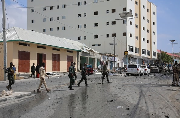 4 Killed In Militant Attack On Somalia Hotel Mogadishu Al-Shabaab 4 Killed In Militant Attack On Somalia Hotel Near President's Home