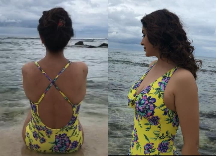 Tisca Chopra shares swimming pool video in saree Watch her Sizzling Video बिकिनी छोड़ ट्रांसपेरेंट साड़ी पहनकर पूल में उतरीं Anil Kapoor की ये एक्ट्रेस, वीडियो देख देखते रह जाएंगे