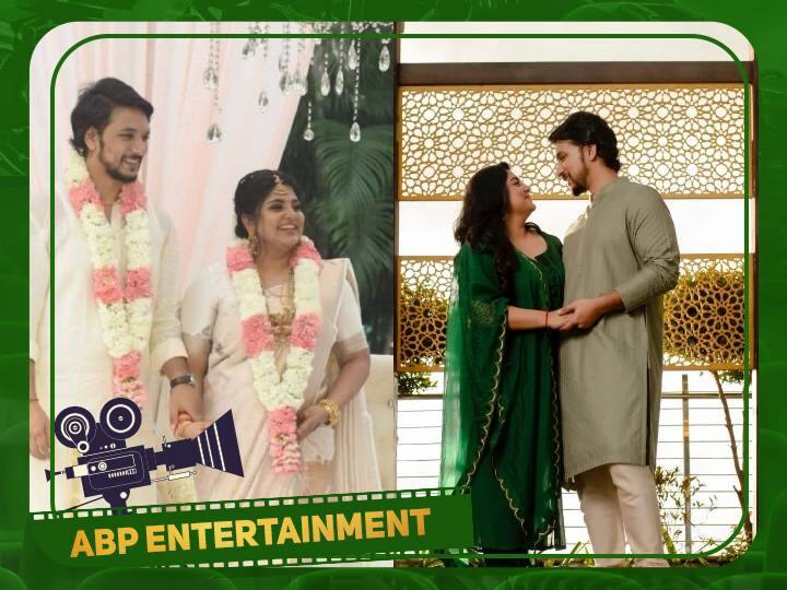 Actor Gautham karthik actress manjima mohan got married photos viral in social media Gautham Karthik - Manjima Mohan: காதலி மஞ்சிமாவை கரம் பிடித்த கௌதம் கார்த்திக்..வாழ்த்து மழையில் நனையும் க்யூட் ஜோடி..