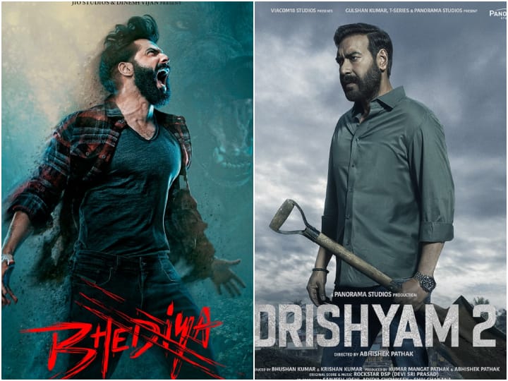 Ajay Devgn Drishyam 2 Beats Varun Dhawan Bhediya in weekend box office collection Opening Weekend: अजय देवगन की Drishyam 2 के सामने टिक भी नहीं पाई Varun Dhawan की Bhediya, जानिए कलेक्शन