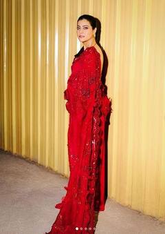 Kajol: ਲਾਲ ਸਾੜੀ 'ਚ ਕਾਜੋਲ ਨੇ ਮਚਾਈ ਤਬਾਹੀ, ਪ੍ਰਸ਼ੰਸਕਾਂ ਨੇ ਕਿਹਾ- ਅੱਗ