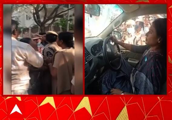 હૈદરાબાદમાં વિરોધ કરી રહેલાં CM જગન રેડ્ડીની બહેનની કારને હૈદરાબાદ પોલીસ ઉઠાવી ગઈ