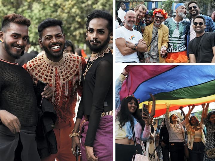 Gender rights activists along with members of the Coalition for Sex workers, many LGBTQ and allied groups and individuals, take part in the annual 'Namma Pride March' on Sunday.