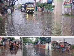 தூத்துக்குடியில் பரவலாக மழை...வழக்கம்போல் நீரில் மூழ்கிய பிரதான சாலை..!