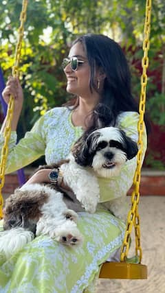 Keerthy Suresh : நாகர்கோவிலில் செல்ல நாய் நைக்கியுடன் கீர்த்தி சுரேஷ் !