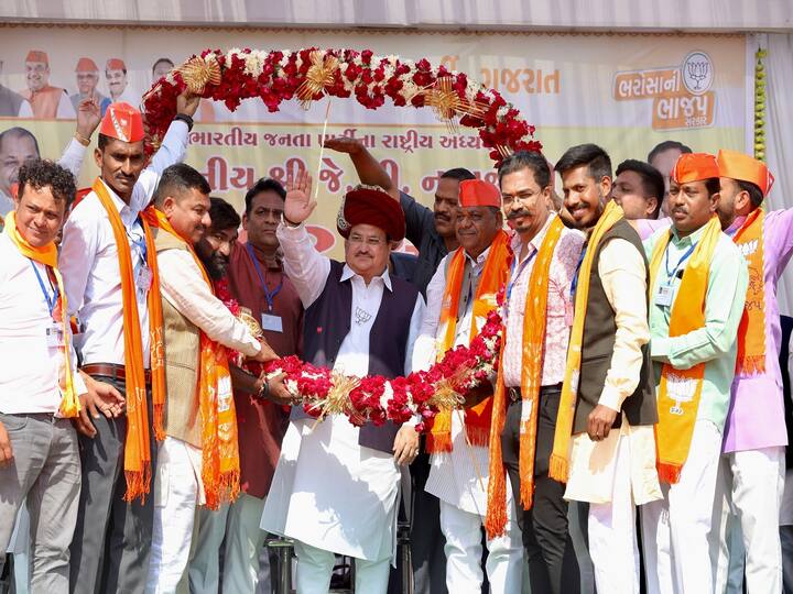 The state, which has typically seen a bipolar struggle between the ruling Bharatiya Janata Party (BJP) and the Congress, now has a third player in the form of Arvind Kejriwal's Aam Aadmi Party (AAP), which has filed candidates for 181 of the Assembly's total 182 seats. (Image Source: Twitter/@BJP4Gujarat)