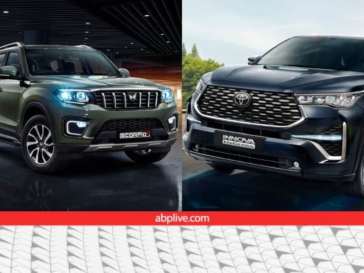 Car Comparison: टोयोटा हाइक्रॉस खरीदें या महिंद्रा स्कार्पियो एन, देखिए फुल कंपेरिजन Car Comparison See which one is best between Toyota Innova Hycross and Mahindra Scorpio N Car Comparison: टोयोटा हाइक्रॉस खरीदें या महिंद्रा स्कार्पियो एन, देखिए फुल कंपेरिजन