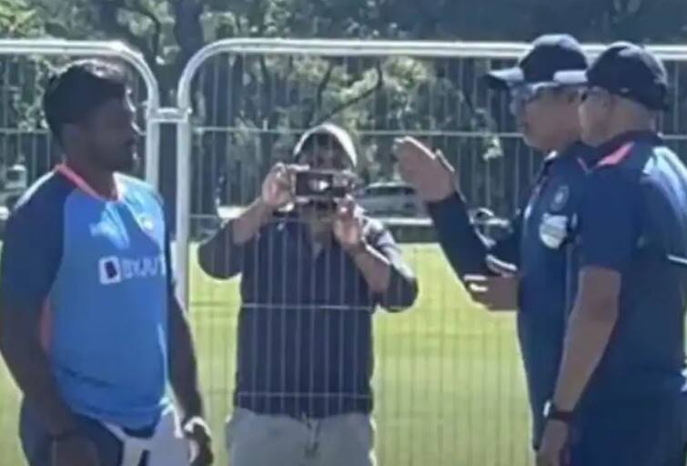 indian team coach vvs laxmans batting tips to sanju samson video- goes viral on social media Watch: ભારતીય ટીમના કોચ લક્ષ્મણની સંજૂ સેમસનને બેટિંગ ટિપ્સ, સોશિયલ મીડિયામાં વીડિયો વાયરલ
