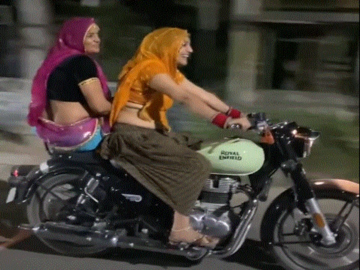 Girl riding cheap royal enfield