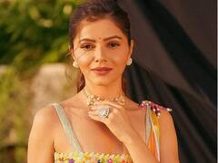 Rubina Dilaik Photos: मल्टीकलर लहंगे में रुबीना दिलैक ने गिराई हुस्न की बिजलियां, माथे की बिंदी पर अटका फैंस का दिल