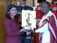 National Sports Awards: Sharath Kamal Gets Khel Ratna, Lakshya Sen, Nikhat Zareen & Others Receive Awards From President. In Pics
