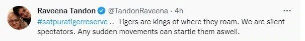 Raveena Tandon: ਟਾਈਗਰ ਰਿਜ਼ਰਵ ‘ਚ ਫੋਟੋਆਂ ਖਿੱਚ ਕੇ ਵਿਵਾਦਾਂ ‘ਚ ਘਿਰੀ ਰਵੀਨਾ ਟੰਡਨ, ਜੰਗਲਾਤ ਵਿਭਾਗ ਵੱਲੋਂ ਜਾਂਚ ਸ਼ੁਰੂ