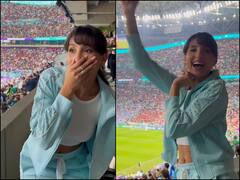 आखिर अचानक ऐसा क्या हुआ जो फीफा वर्ल्ड कप मैच के बीच खुशी से झूमने लगीं नोरा फतेही? देखें वीडियो