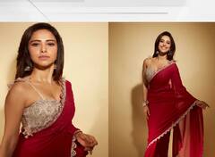 In Pics : लाल साडी अन् नुसरतचा खास अंदाज; भन्नाट फोटो पाहून तुम्हीही म्हणाल, किती सुंदर...