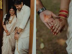 Gautham Manjima Marriage Pics : உன் கைகள் கோர்த்து உன்னோடு போக.. கௌதம் கார்த்திக் - மஞ்சிமா மோகனின் திருமண போட்டோஸ்!