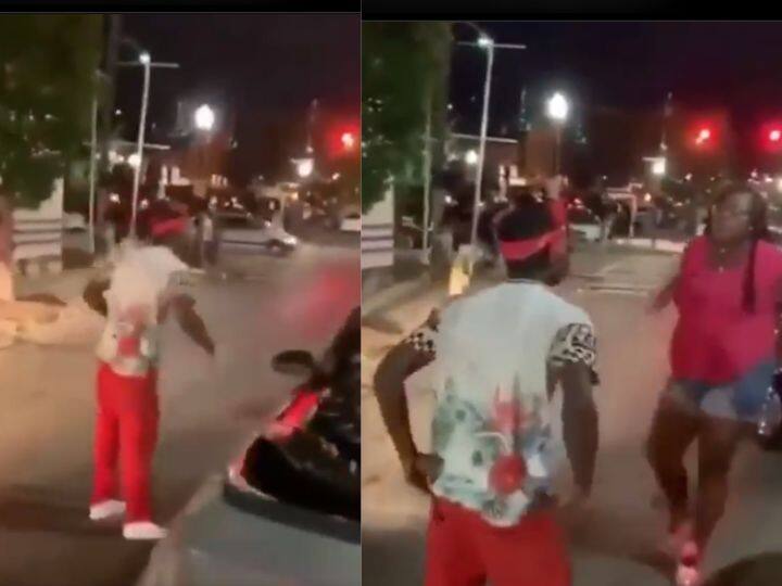 viral video marathi news shows woman beat boy in one punch netizens reacts Viral Video : तरुणीच्या एका ठोशामध्ये तरुण झाला गार, नेटकरी म्हणाले- 'दीदी'शी पंगा घेतला तर...; व्हिडीओ व्हायरल