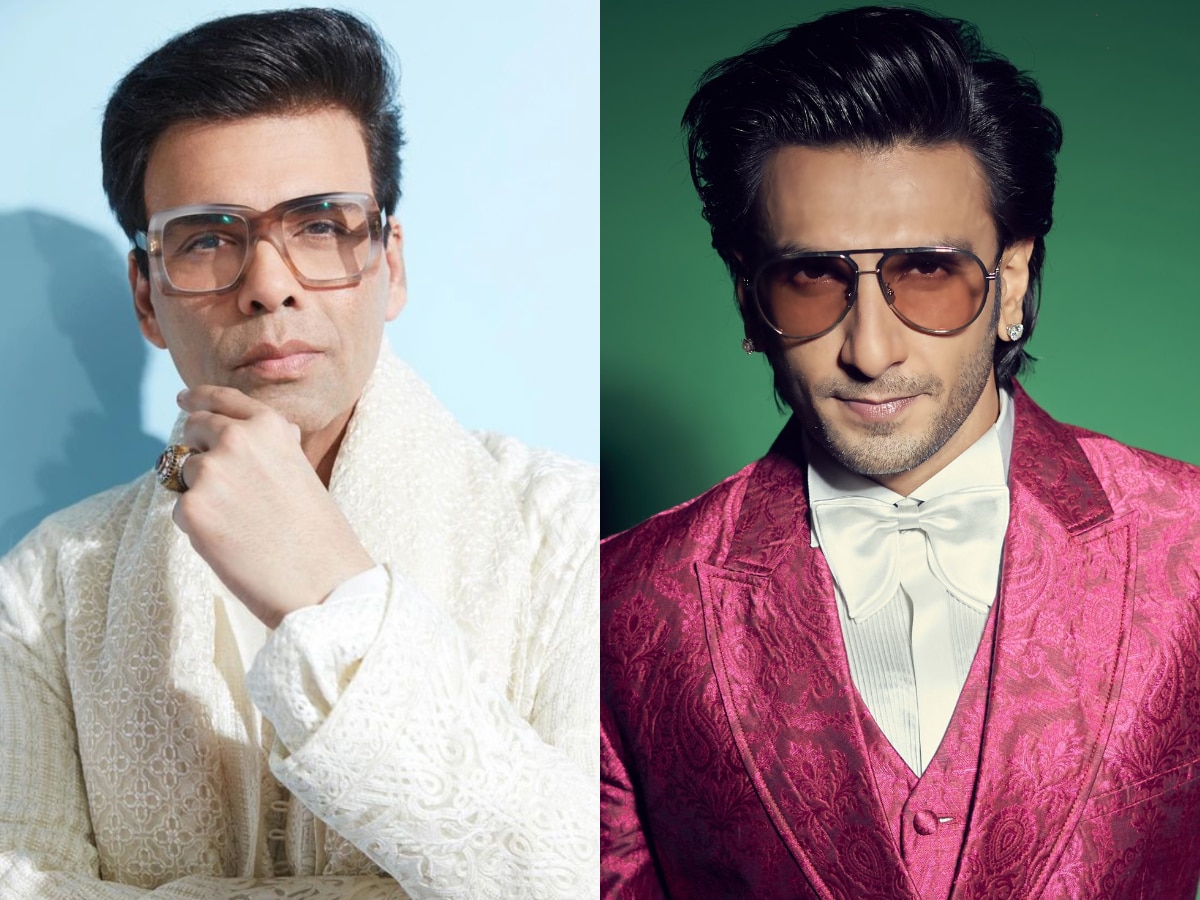Ranveer Singh or Karan Johar - who pulled off the faux feather jacket  better?