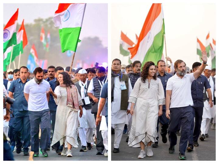 Actor Swara Bhasker became the latest celebrity to join Rahul Gandhi in the Bharat Jodo Yatra. She joined Rahul Gandhi in Madhya Pradesh's Ujjain.