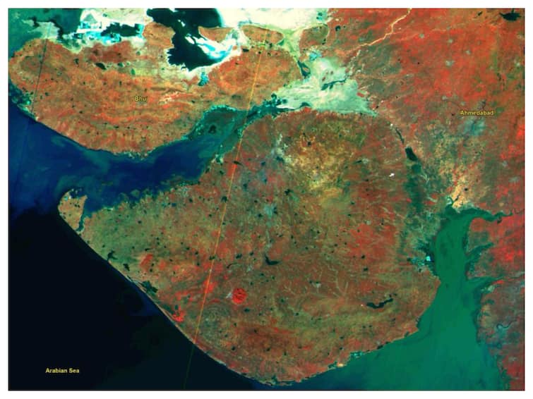 PM Modi Shares 'Breathtaking Images' Of Gujarat Taken By ISRO Satellite. See Pics PM Modi Shares 'Breathtaking Images' Of Gujarat Taken By ISRO Satellite. See Pics