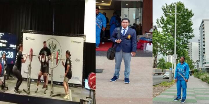 Pudukottai athlete wins gold in Commonwealth weightlifting competition. ஒரு பக்கம் தந்தை இறப்பு; மறுபக்கம் காமன்வெல்த்தில் தங்கம்  -  புதுக்கோட்டை வீராங்கனையின் மகிழ்ச்சியும், சோகமும்